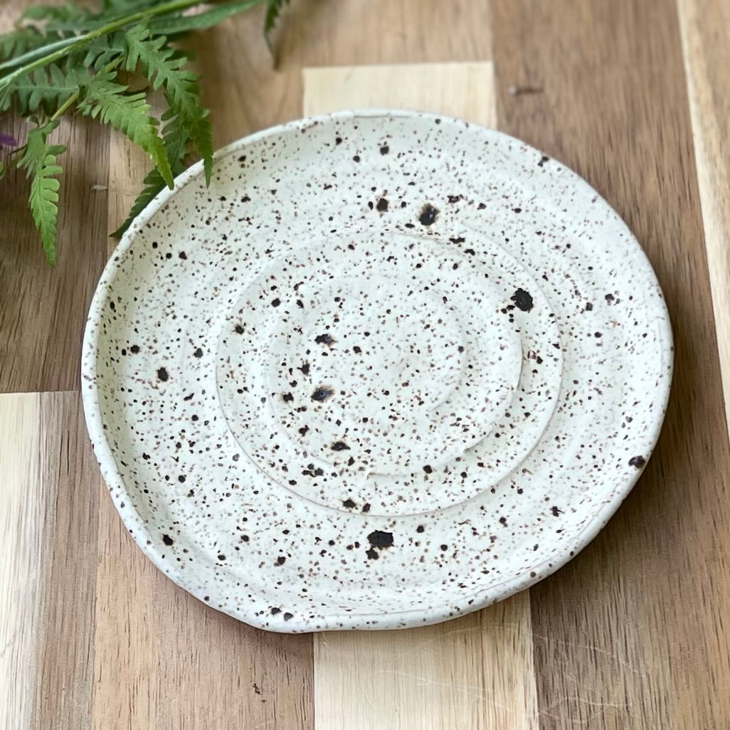 Ceramic Spoon Rest — Handmade Stoneware Kitchen Decor