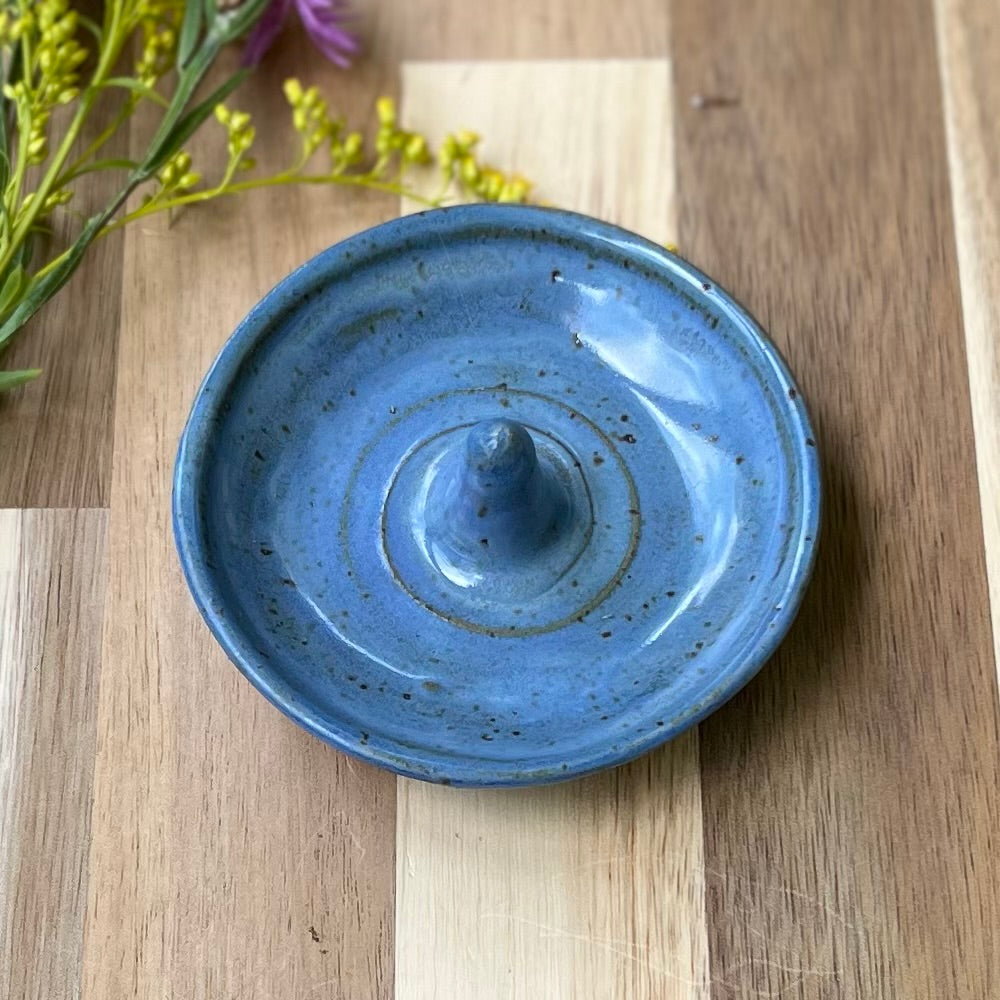 Ceramic Ring Holder — Handmade Stoneware, Engagement Ring Dish, Multiple Colors Available