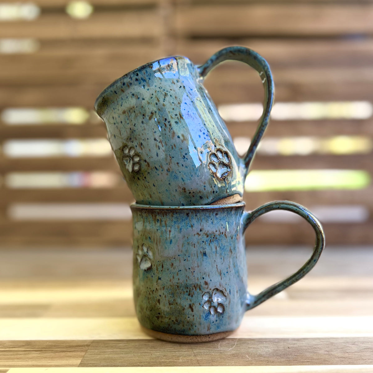 Paw Print — Handmade Ceramic Mug, 14 oz