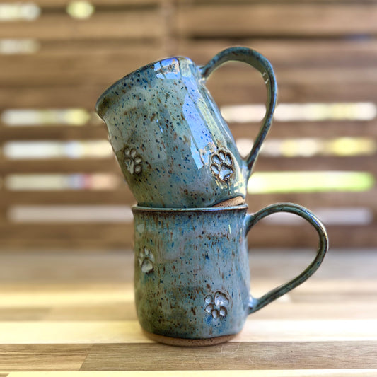 Paw Print — Handmade Ceramic Mug, 14 oz