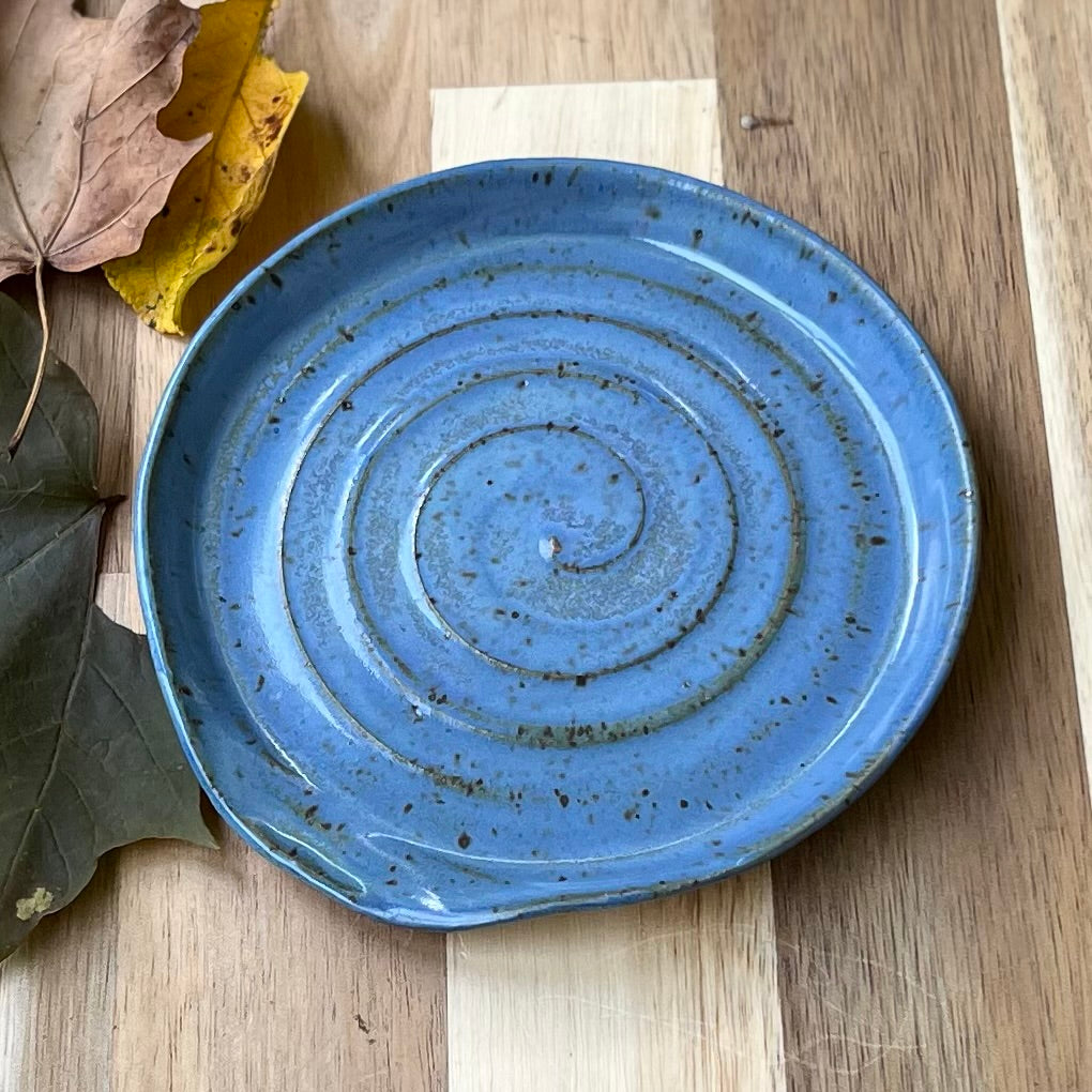 Ceramic Spoon Rest — Handmade Stoneware Kitchen Decor